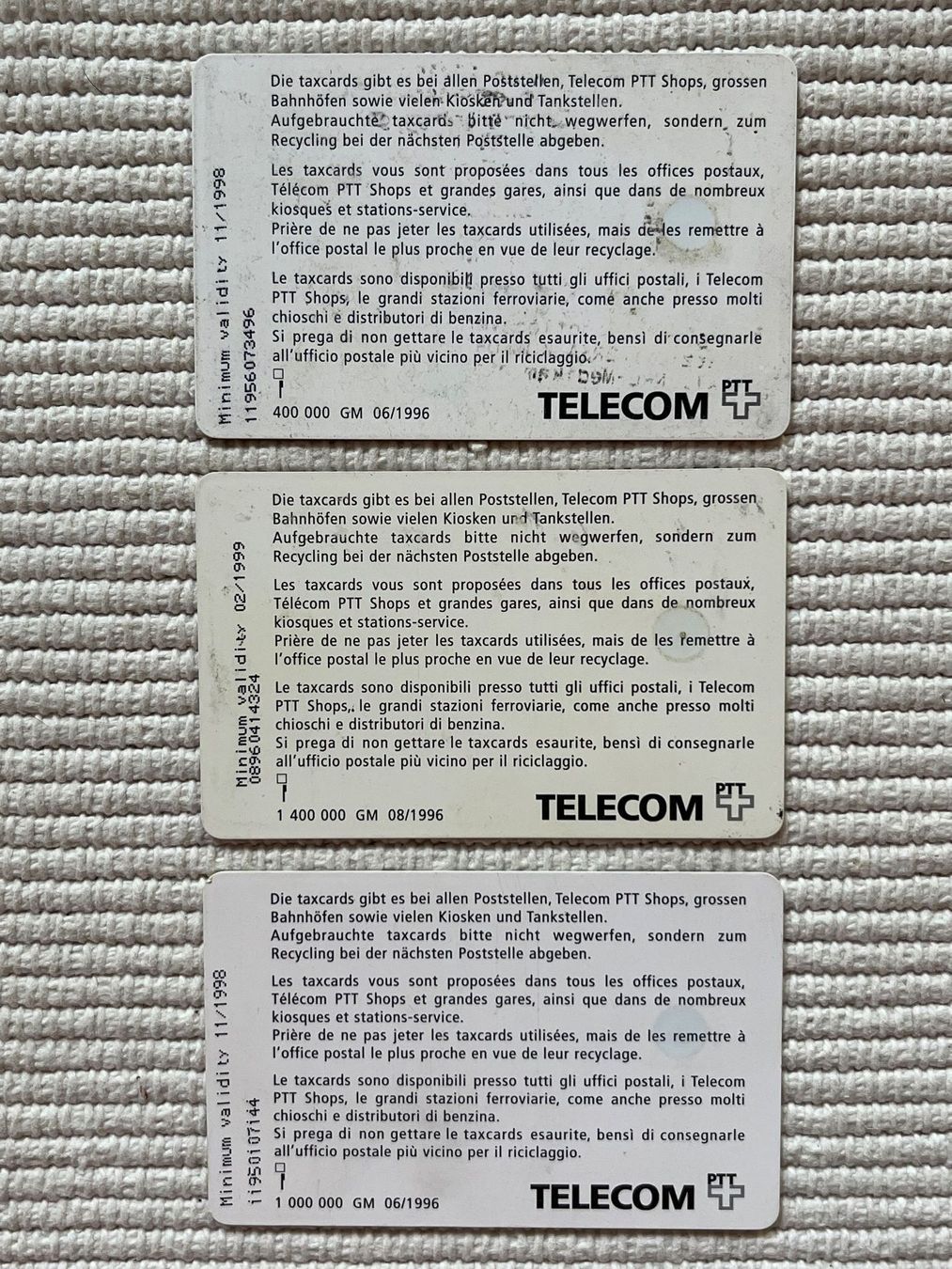 Schede telefoniche: Swiss Telecom Taxcard "Schweizer Städte" 1996 – Usato da Zürich venduto da Gurkis 1