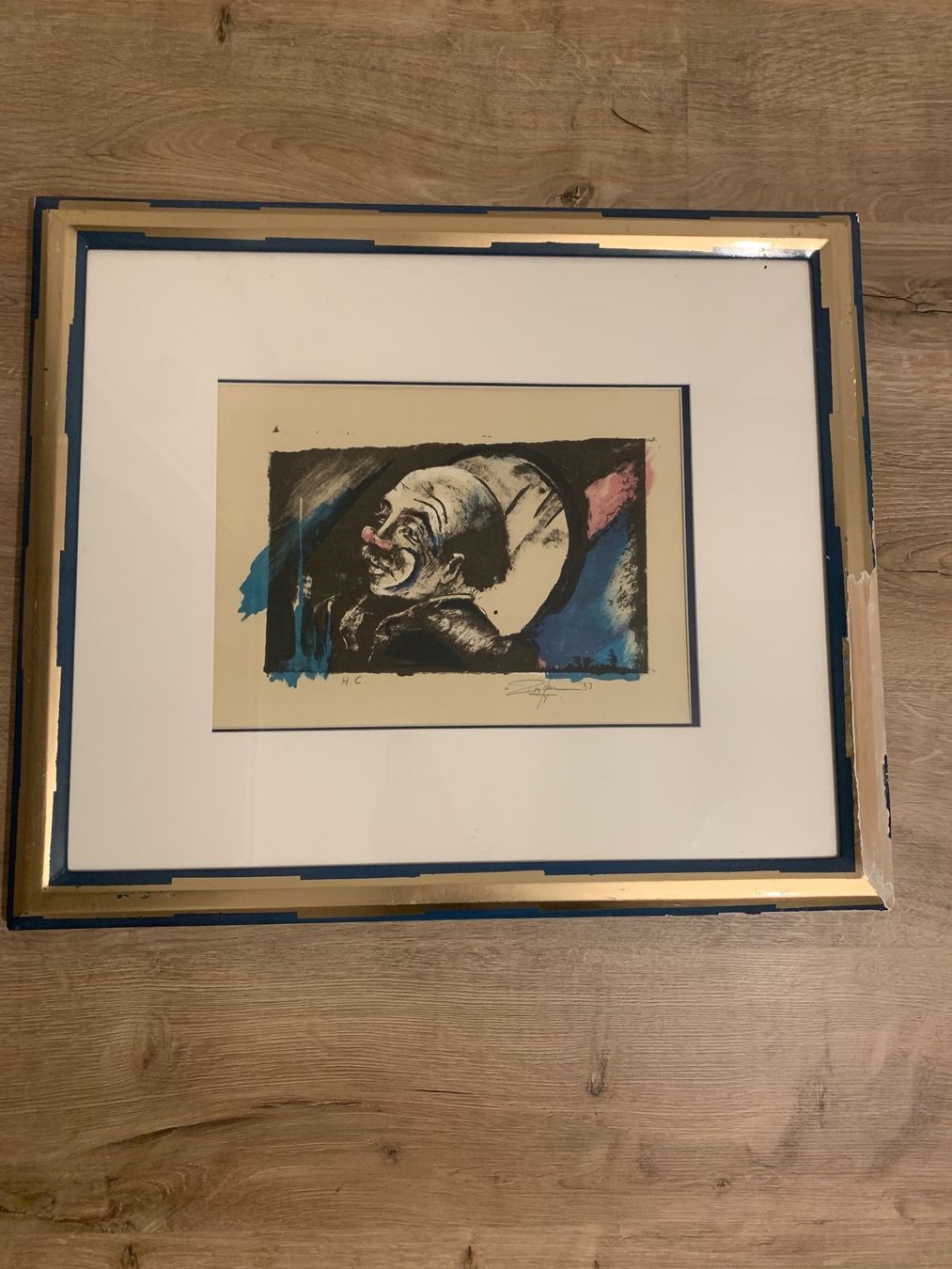 Grafica & Litografie: Rolf Knie  Clown Original Litho Handsigniert – Usato da Schenkon venduto da LVJDEAN