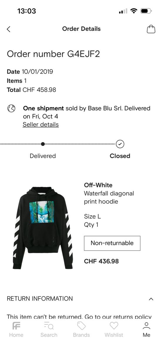 Off-White Maglioni & Felpe: Off-White Hoodie Waterfall Diagonal Print, Grösse L – Usato da Gränichen venduto da Emre1999 4