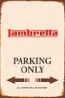 Rusty Blechschild-LAMBRETTA-PARKING ONLY