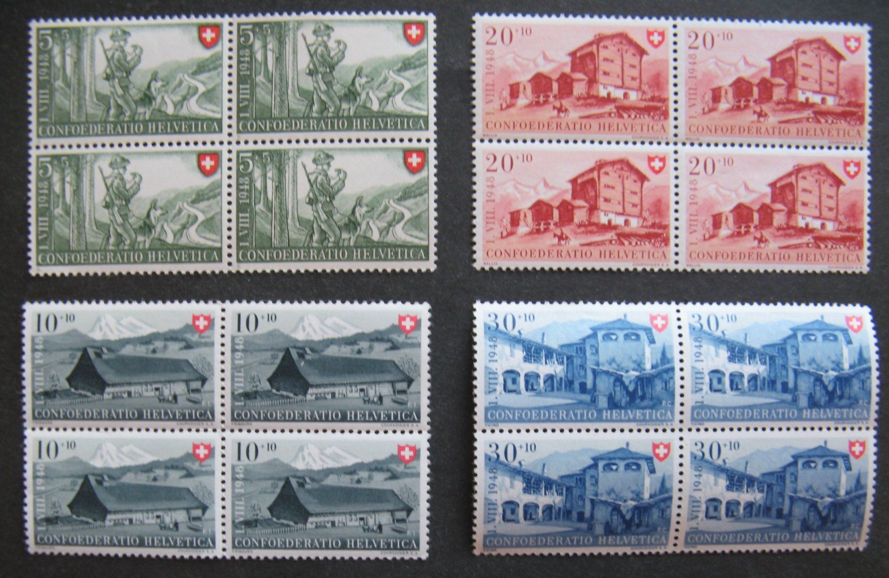 Alle Briefmarken: PP 1948 Satz Vierer einwandfrei postfrisch ** – Neu (gemäss Beschreibung) aus Frauenfeld von Interessent1