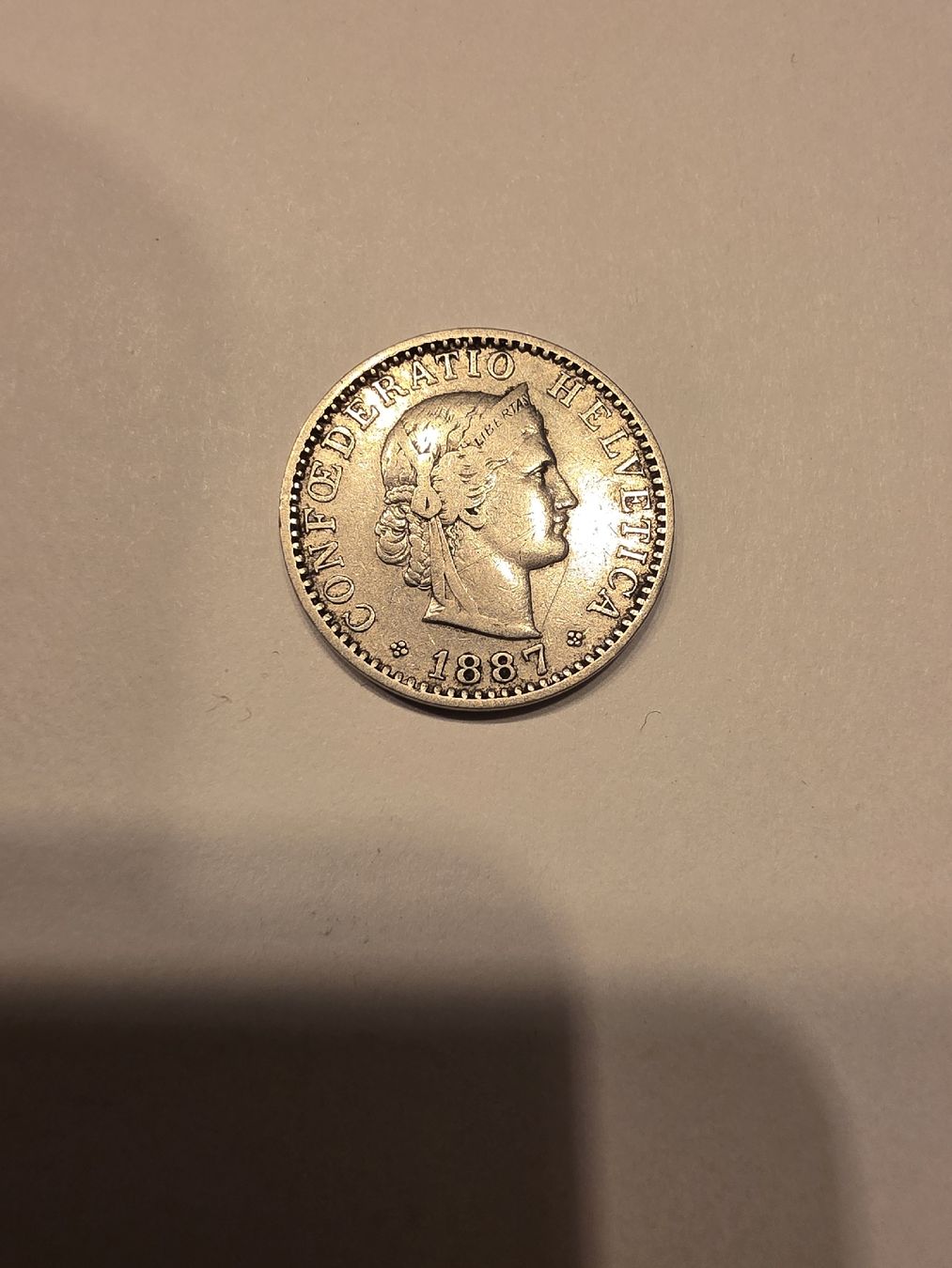 Alle Münzen: piece 20cts 1887 – Gebraucht aus Fribourg von yan_z5fr