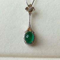 Anhänger G18K Smaragd 2.4 ct Diamanten Zertifikat