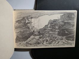 antiker Kunst Maler Skizzen Block um 1900 - Druck