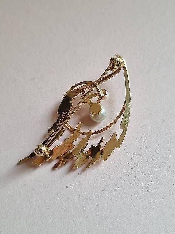 Spille & Fermagli: Brosche Gold 333 / 8 Karat mit Perlen – Usato da Arlesheim venduto da evi_gm8h 1