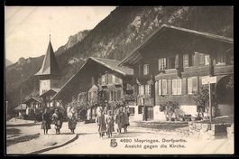 AK Meyringen, Ortspartie, Ansicht gegen die Kirche