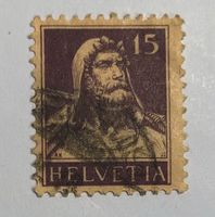Briefmarke - Tellbrustbild 15 Rp. violett