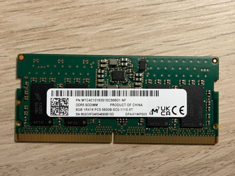 Barrette mémoire RAM 8Go DDR5 SO-DIMM 5600 | Kaufen auf Ricardo