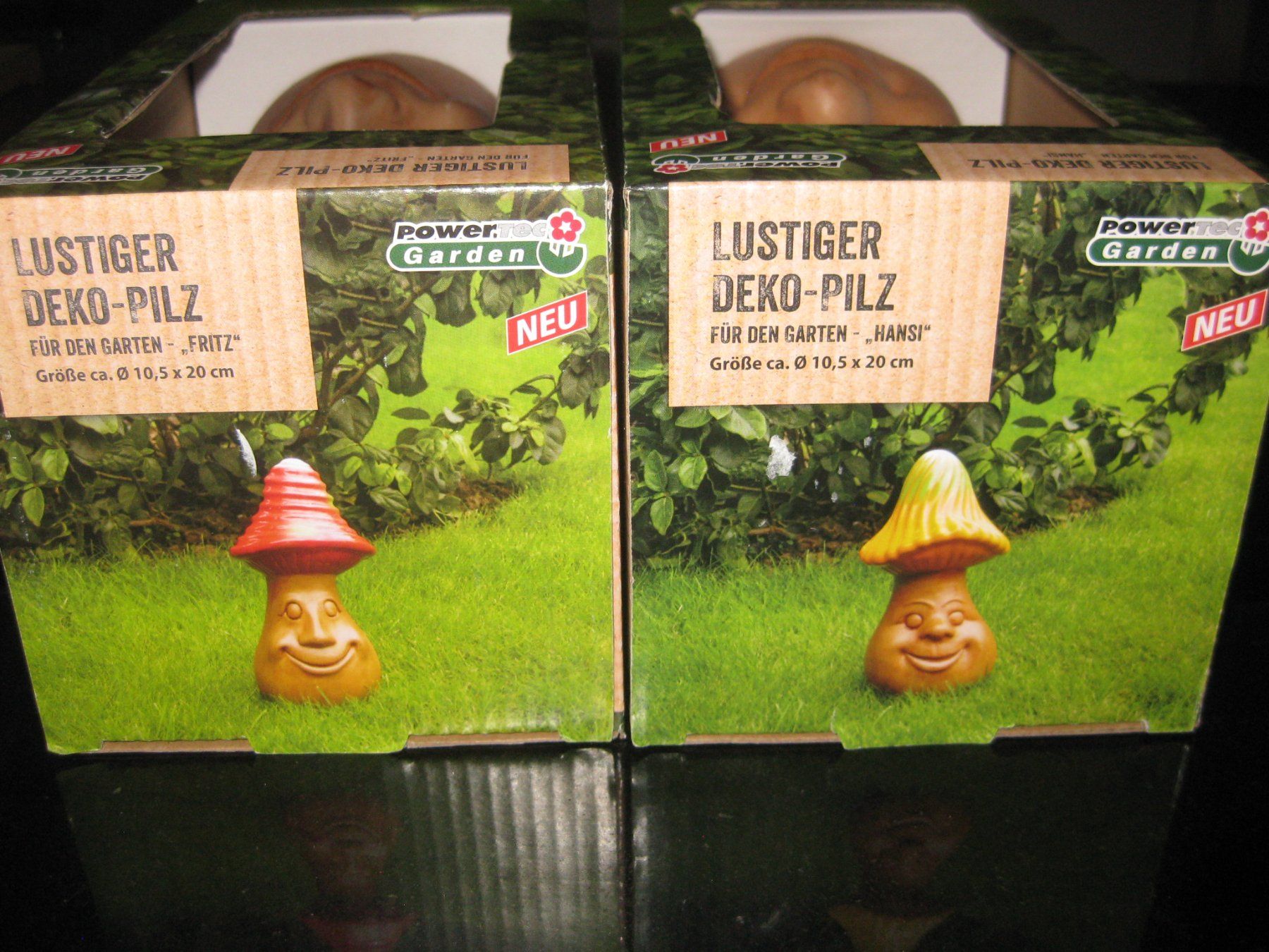 Figuren: 2 witzige Ton Gesicht PILZE – Neu und originalverpackt aus Romanshorn von Wazoohandlung 6