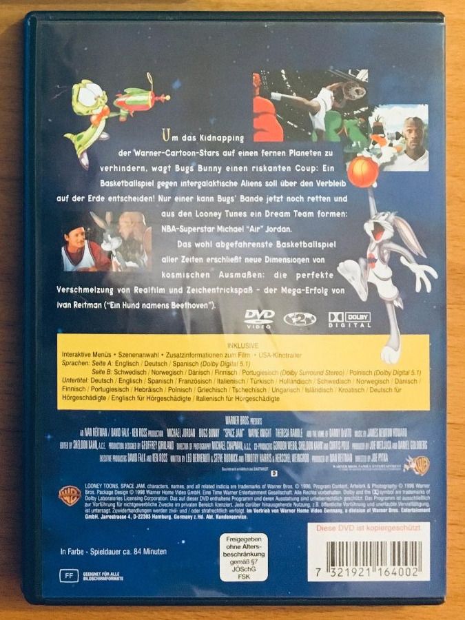Alle DVDs: Space Jam   (Michael Jordan)                         ©'1996 – Gebraucht aus St. Gallen von  1