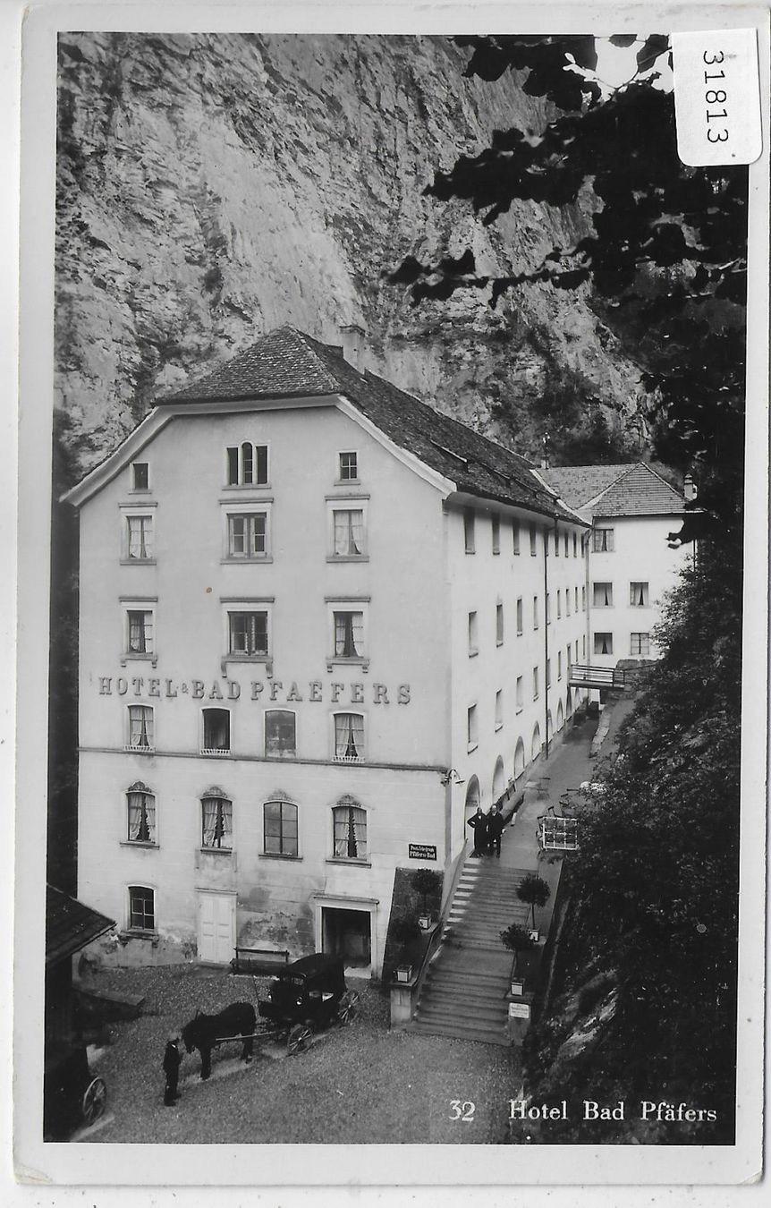 Cartoline postali: Hotel Bad Pfäfers - Kutsche – Usato da Ettingen venduto da Kartenplanet