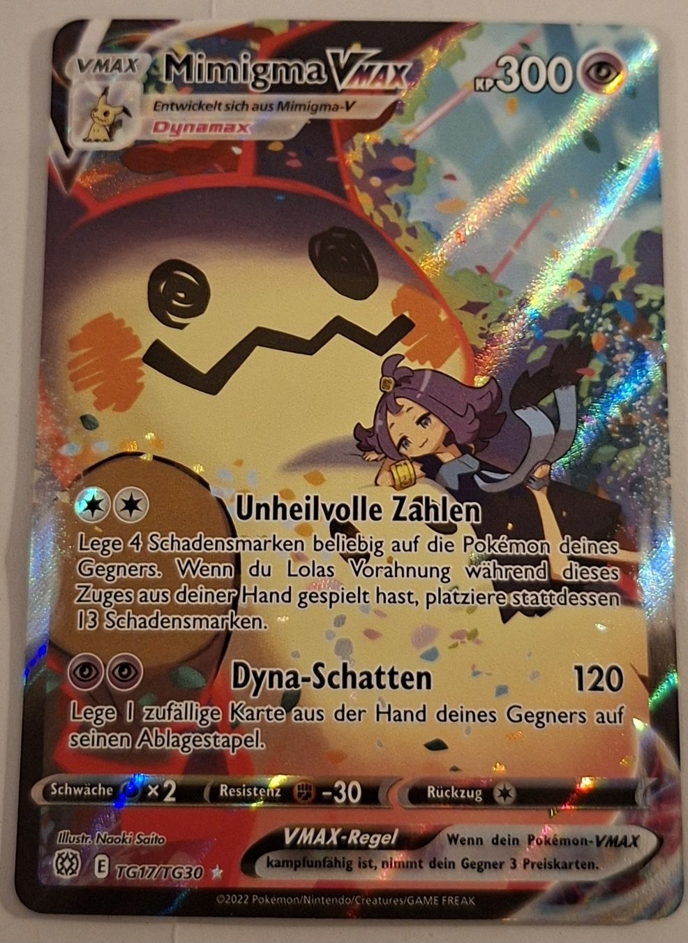 Pokémon Carte collezionabili: Pokemon Mimigma VMAX TG17/TG30 Trainer Gallery – Nuovo (secondo la descrizione) da Winterthur venduto da pae_5bxf