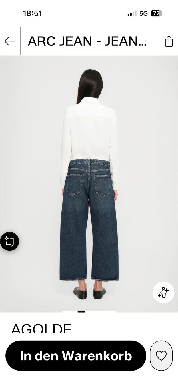 Agolde Jeans: NEU! AGOLDE Jeans ARC cropped blue – Nuovo (secondo la descrizione) da Biel/Bienne venduto da Eiskristall08 2