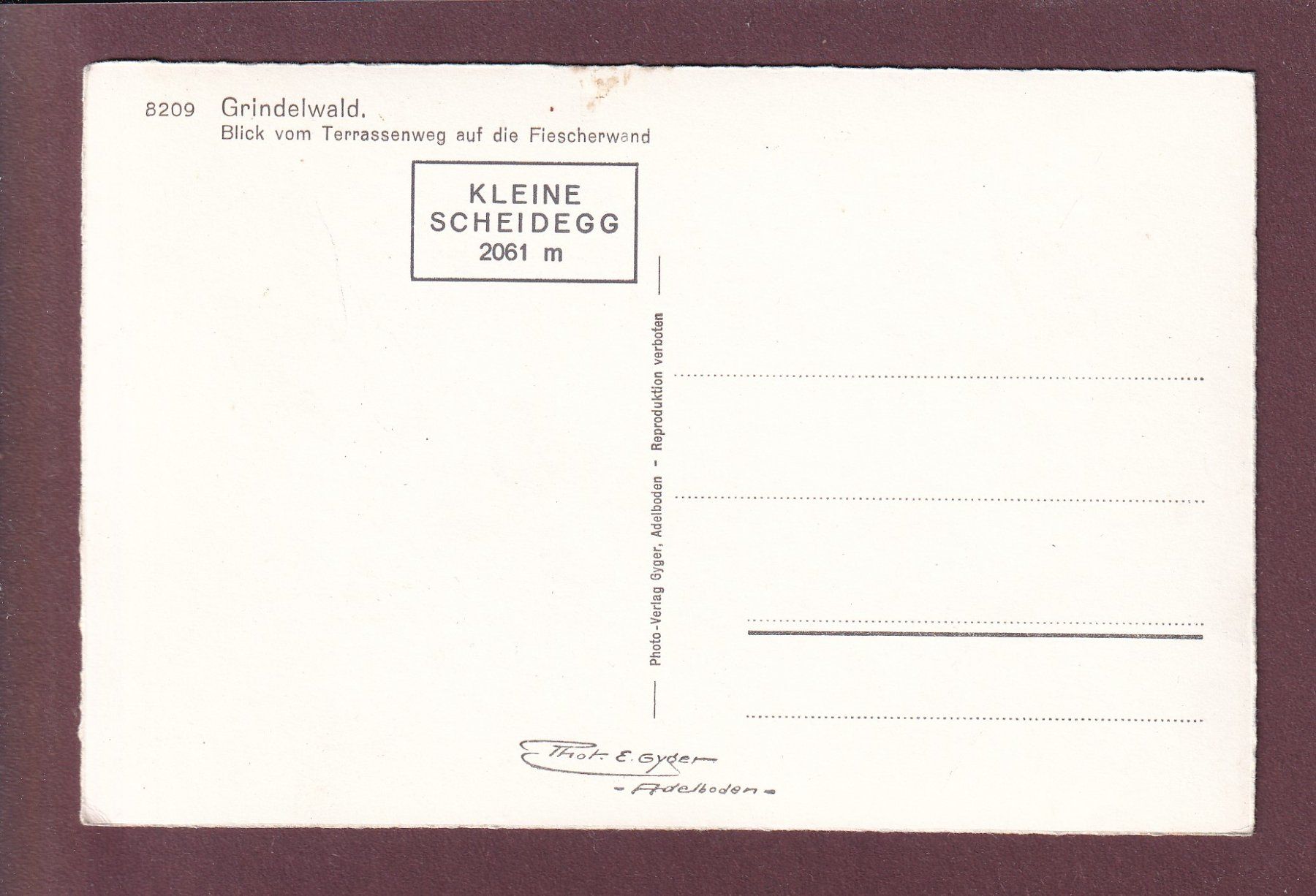 Cartoline postali: GRINDELWALD - Fiescherwand – Usato da Pully venduto da nicecards 1