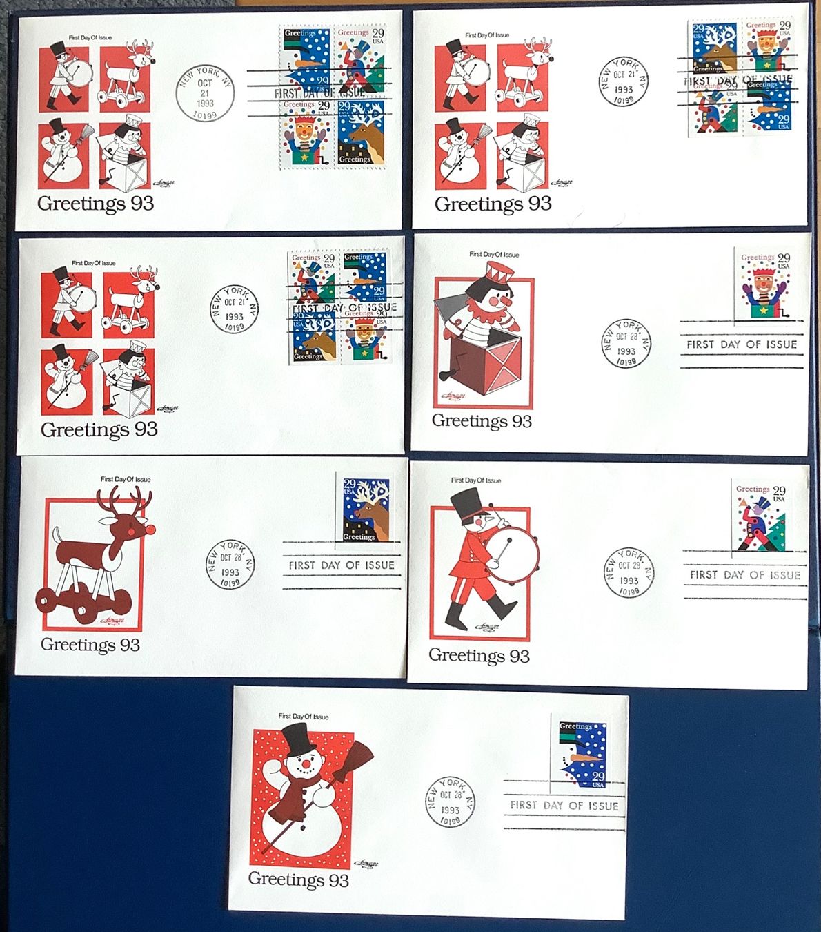 Tutti i francobolli: 1993 - USA  / FDC -  Greetings 93  - Div. Varianten – Nuovo (secondo la descrizione) da Liestal venduto da Skunk02