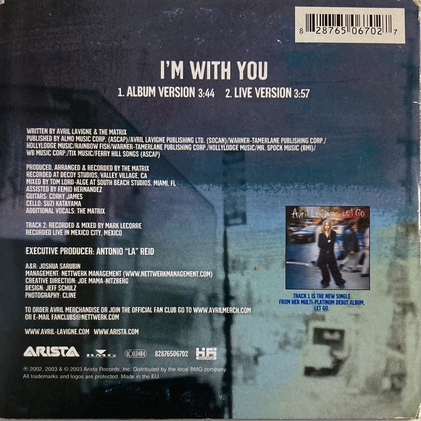 CD: AVRIL LAVIGNE - I'M WITH YOU – Usato da Poliez-Pittet venduto da Newtown-Records 1