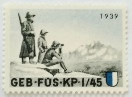 Soldatenmarke 2.WK, Gebirgs Füsilier Kp I/45, Wi Inf 347