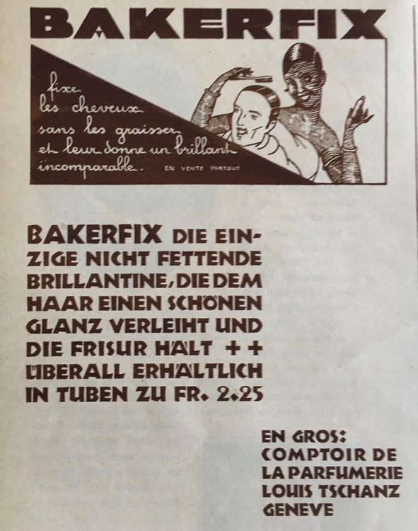Vintage Reklame, Bakerfix, Josephine Baker, Genève, 1927 (Gebraucht) in ...