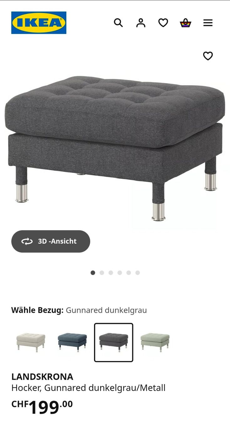 Ikea Sgabelli: Ikea Landskrona Hocker Neuwertig – Usato da Ueken venduto da TransportProfi 2