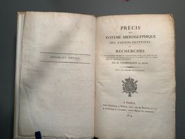 CHAMPOLLION, J F Précis du système hiéroglyphique 1824
