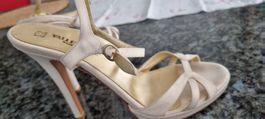 Schuhe,  Sandalette Gr. 40,  Leder