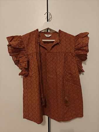 Bluse - Rostbraun - Gr.40