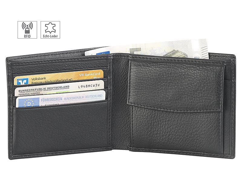 Portafogli: Herren-Geldbörse mit RFID-Schutz – Nuovo e nell'imballaggio originale da Giubiasco venduto da softmail