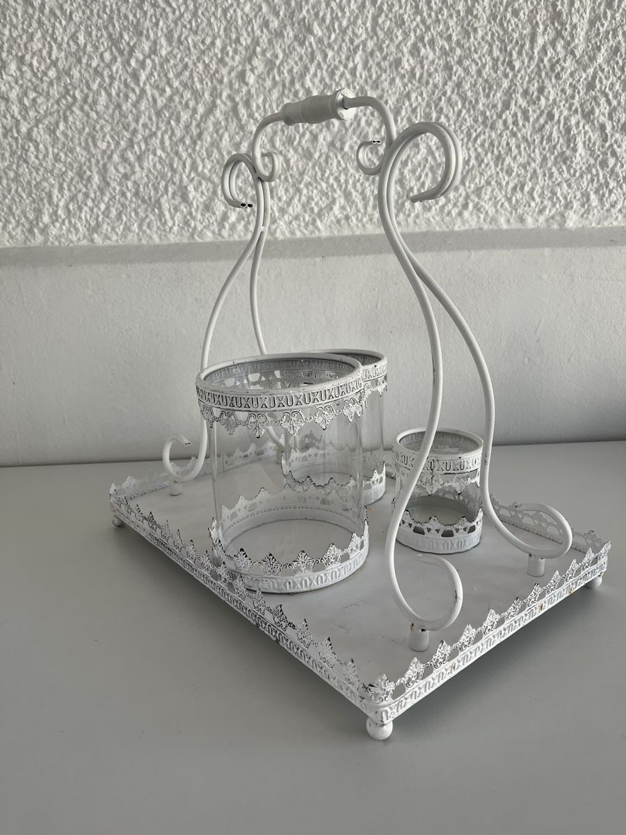 Alle Dekorationen: Windlicht Set / Shabby Chic / Metall,Glas – Gebraucht aus Wetzikon ZH von seli03 5