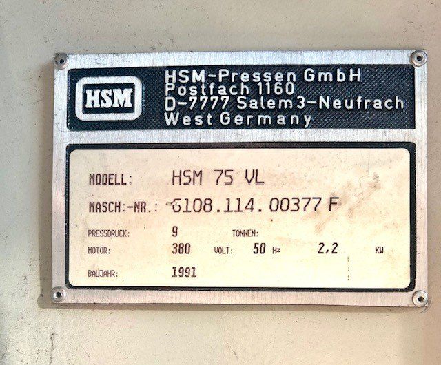 Alle Maschinen: Kartonpresse HSM 75 VL – Gebraucht aus Riedtwil von wiederverwendung 5