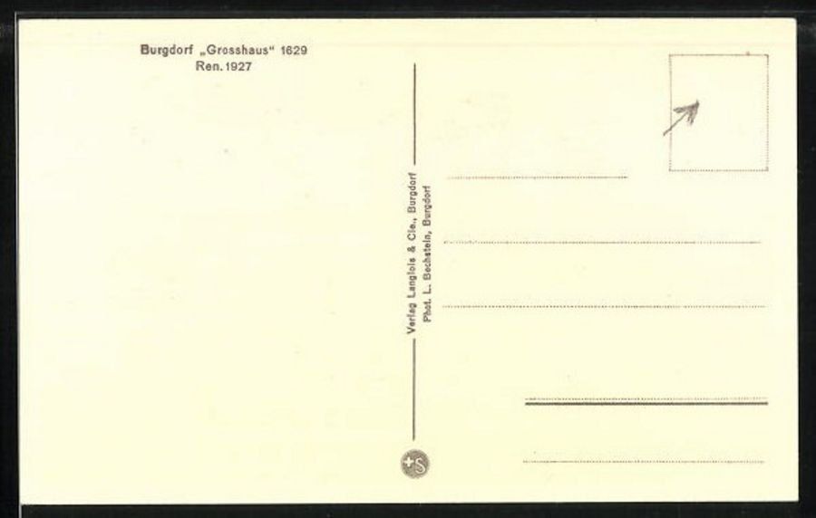 Cartoline postali: Burgdorf "Grosshaus" – Usato da Frauenfeld venduto da POML 1