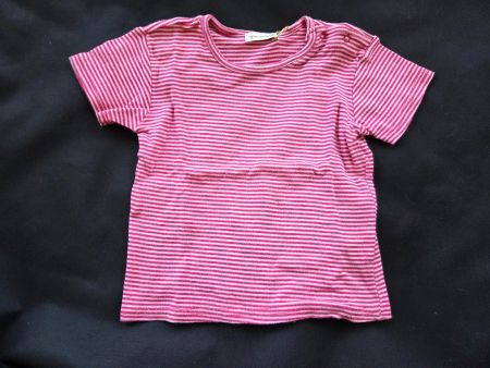 T-shirt coton rayé rose 18 mois 80 - 86 cm