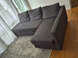 Eckbettsofa mit Bettkasten – dunkelgrau – sehr guter Zustand