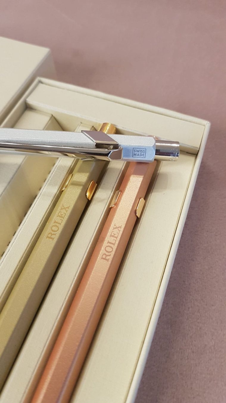 Caran D'Ache Penna & Evidenziatori: Coffret 3 stylos Rolex neufs – Nuovo e nell'imballaggio originale da Carouge GE venduto da Natcal22 3