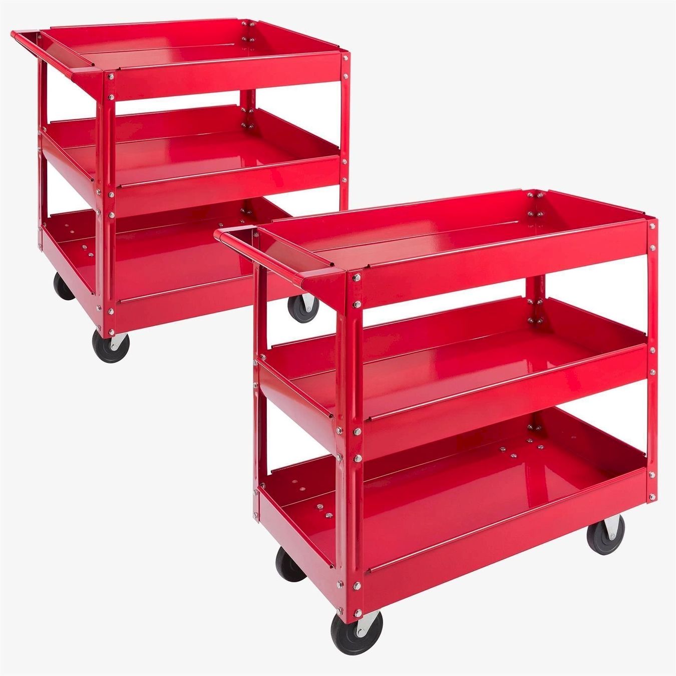 Tutti gli attrezzi: AREBOS 2x Rollwagen 3 Fächer Rot – Nuovo e nell'imballaggio originale da Bottighofen venduto da zaap