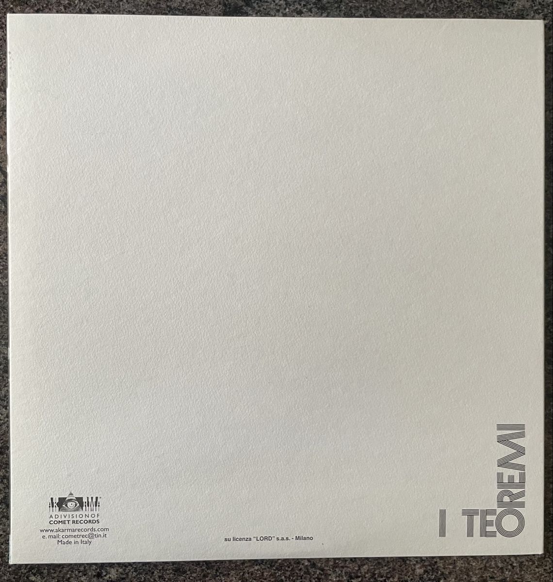 Dischi in vinile: I Teoremi - Same - AKARMA - Vinyl LP  – Usato da Olten venduto da Bluespapst 1