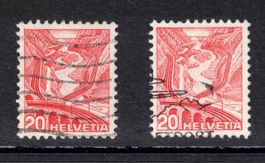 1936 2 Doppelprägungen, Nr.205y.2.03 und 205y.2.04 ʘ