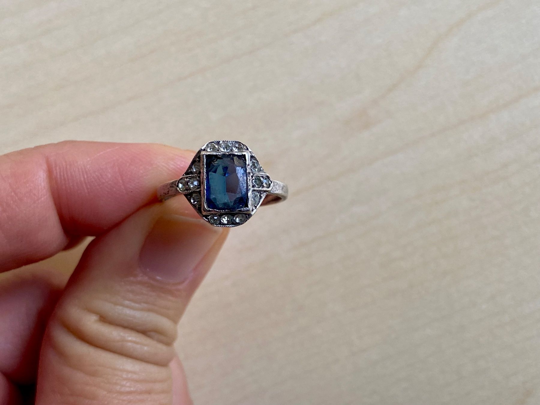 Anelli: Art Deco Silber Ring 1920 mit Stempel – Usato da Niederhasli venduto da YHHC