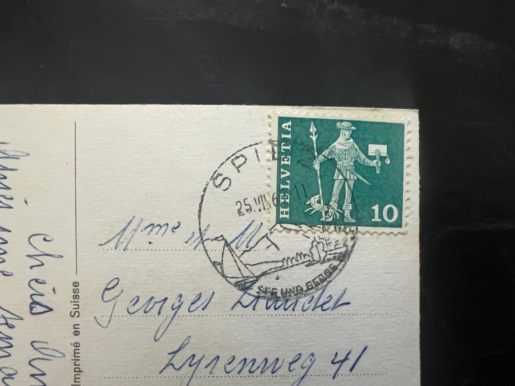 Cartoline postali: AK  1961 Spiez   (G3347) – Usato da Hinwil venduto da Sidi4 1