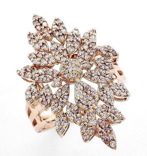 Ringe: 0.72ct Pink Diamanten Ring 14k Roségold – Neu und originalverpackt aus Zürich von GRAY 1