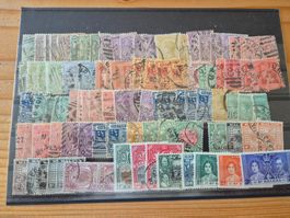 Briefmarken weltweit auf Steckkarte A2 Zustand gemäss Bild