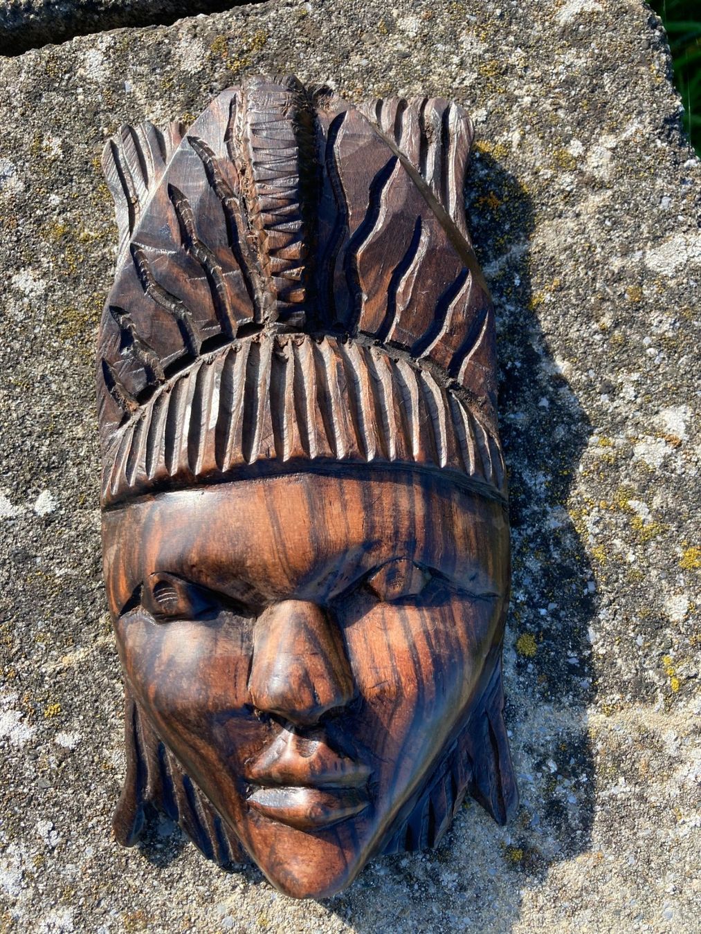 Internationale Kunst: AFRIKANISCHE  HOLZMASKE HANDGESCHNITZT – Gebraucht aus Subingen von ArtBead 4