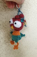 Amigurumi Schlüsselanhänger mit Hahn