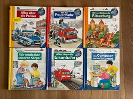 Wieso? Weshalb? Warum? Kinderwissen-Bücher, 6 Stk.