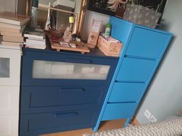Petrolfarbene Ikea Kommode