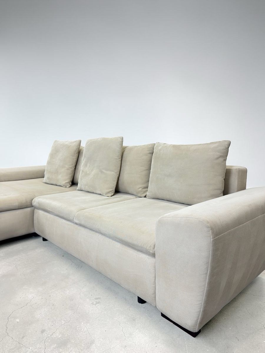 Sofas: Beiges Ecksofa mit Bettfunktion und Stauraum – D'occasion à Fehraltorf par Sofalab.swiss 7