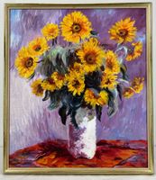Ölgemälde Stillleben mit Sonnenblumen nach Claude Monet