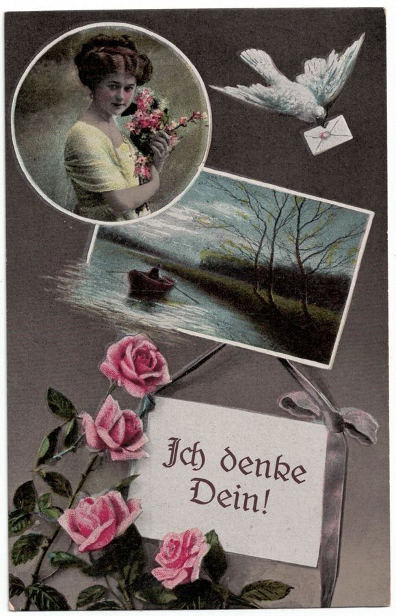 Cartoline postali: Romantik - Ich denke Dein! – Usato da Frauenfeld venduto da POML