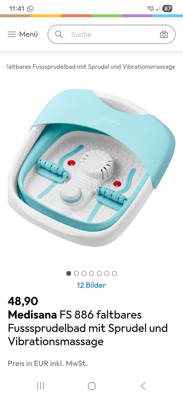 Medisana Dispositivi per massaggi: fusssprudelbad  – Nuovo (secondo la descrizione) da Deitingen venduto da moni036
