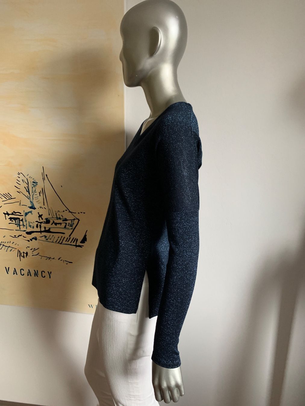 Akris Maglioni & Felpe: AKRIS: Neuer blauer Pullover mit Glitter-Effekt, 34 – Nuovo (secondo la descrizione) da Luzern venduto da paulablue 5