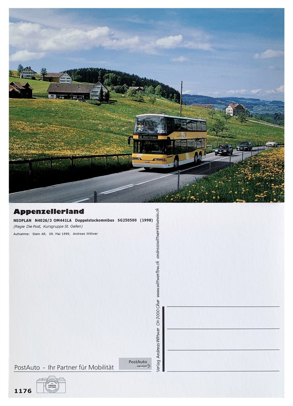 Ansichtskarten: Stein AR Appenzell Hinterland Postauto Neoplan N4426/3 – Neu (gemäss Beschreibung) aus Bern von AWiBe